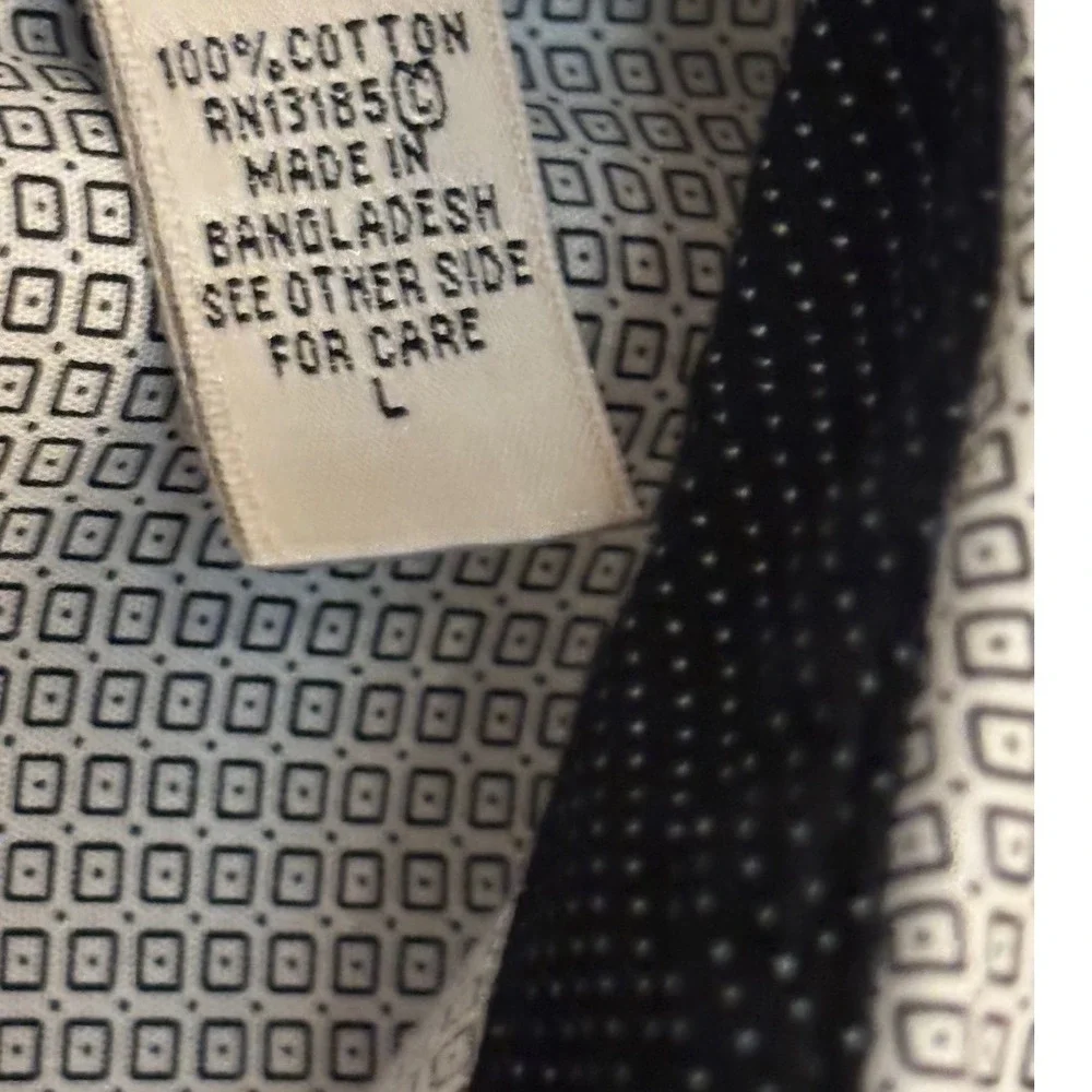 Moda Campia Moda‎ Mens Gray Button Down Shirt Long Sleeve Cotton Size L